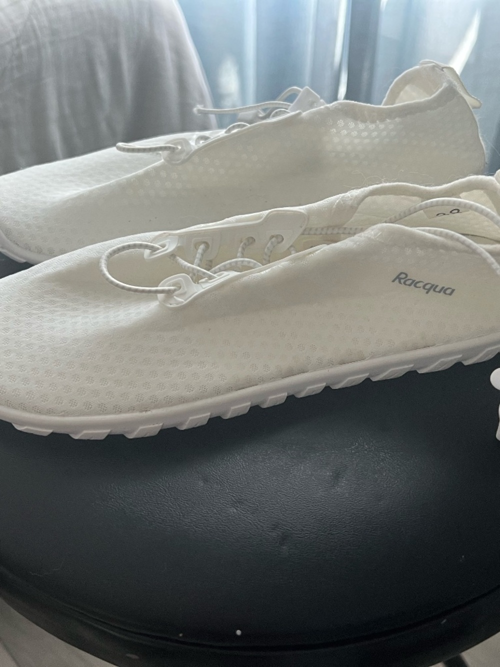 White Racqua Water Shoes, Size 7.5